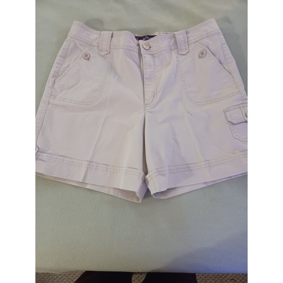 Gloria Vanderbilt Shorts Gloria Vanderbilt Womens Tan Flat Front